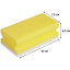 Губки для мытья посуды TASKI Scourer NonAbrasive 13x7,5см желтые 10шт/уп