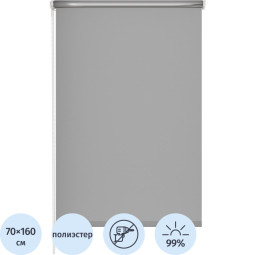 Рулонная штора Комус Мебель blackout silver 537837 V2, 70х160, серый