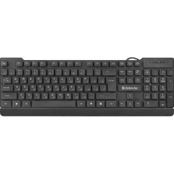 Клавиатура Defender Element HB-190 USB RU,черный,полноразмерная, проводная