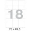 Этикетки самоклеящиеся 70х49,5 мм /18 шт. на листе А4 (100 л