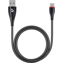 Кабель Deppa Ceramic USB - USB-C, 1м, черный