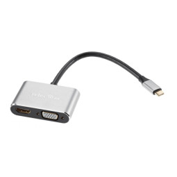 Кабель USB3.1 TypeCm - HDMI+USB3.0+PD+VGA Alum Grey 4K, Telecom &lt;TUC055