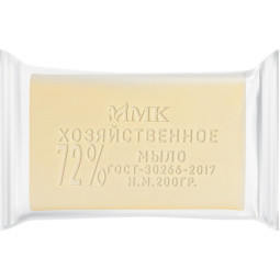 Мыло хозяйственное 72 % в прозрачной обертке флоупак 200 гр. МКХ0321