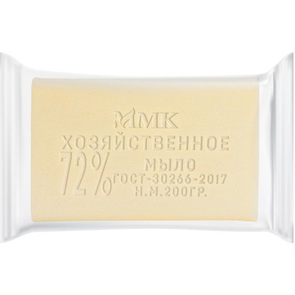 Мыло хозяйственное 72 % в прозрачной обертке флоупак 200 гр. МКХ0321