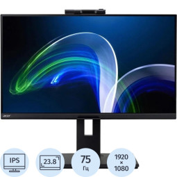 Монитор ACER (UM.QB8EE.001)23,8/FHD/IPS/75Hz/250cd/4ms/HDMI/DP
