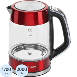 Чайник THOMSON GLASS K20ES-2001 1.7L RED