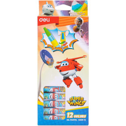 Пастель масляная Deli  Super Wings набор 12 цветов EC009-12