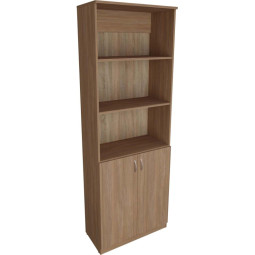 Шкаф Комус Мебель д/документов WELL полуот.комб.700х350х2000 Дуб Урб.Янтар