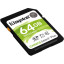 Карта памяти Kingston Canvas Select Plus SDXC UHS-I Cl10, SDS2/64Gb