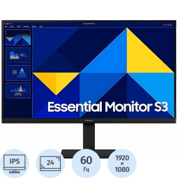Монитор Samsung (LS24D300GAIXCI)24/FHD/IPS/100Hz/250cd/5ms/HDMI/D-SUB
