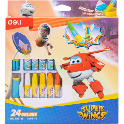 Пастель масляная Deli  Super Wings набор 24 цвета EC009-24