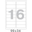 Этикетки самоклеящиеся 99х34 мм/16 шт. на лис.А4(100 лист