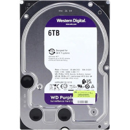 Жесткий диск Western Digital Purple 6TB, SATA, 5400rpm, 256MB(WD63PURU)