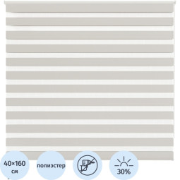 Рулонная штора Комус Мебель Angora 538603 V1 день/ночь, 40х160, белый