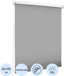 Рулонная штора SKR, Blackout, LUX 62x170 графит