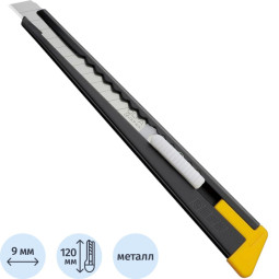 Нож OLFA с металлическим корпусом, 9мм,черный, OL-180-BLACK