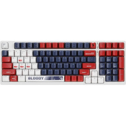 Клавиатура A4Tech Bloody S98 SPORTS NAVY BLMS RED PLUS син/бел USBgamerLED
