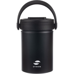 Термос ланчбокс Stinger 1,7л,сталь,черн,3 контейн,16,1x14,9x21,5 HR-1700-17