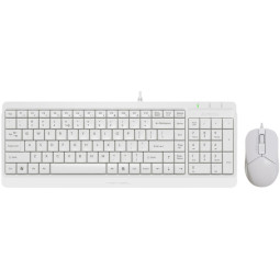 Набор клавиатура+мышь A4Tech Fstyler F1512 клав:белый мышь:белый USB