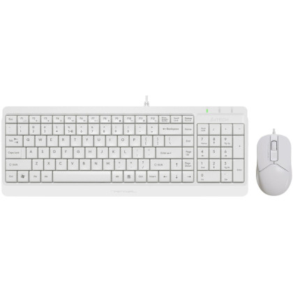 Набор клавиатура+мышь A4Tech Fstyler F1512 клав:белый мышь:белый USB