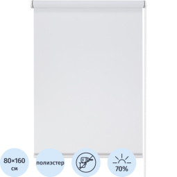 Рулонная штора SKR Лайт, белый 80х160