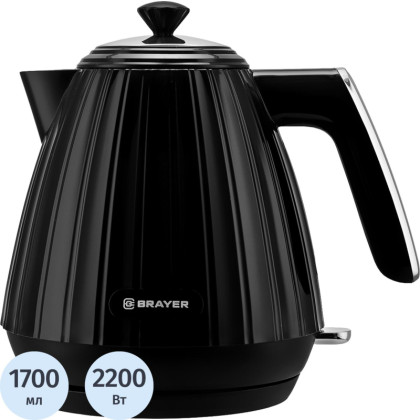 Чайник BRAYER 1074BR, электрический, 2200Вт,1,7л,пласт.корп,VNQ by STRIX