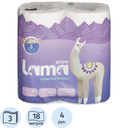 Бумага туалетная Lama 3сл цел 18м 4шт/уп