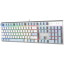 Клавиатура A4Tech Fstyler FS100 Neon механич/син/бел/USB/gamer/LED 2000258