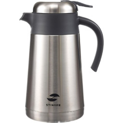Термос кофейник Stinger 1,6л,нерж сталь,серебр,18x13,6x25,9см, HK-1600-9STS