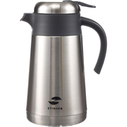 Термос кофейник Stinger 1,6л,нерж сталь,серебр,18x13,6x25,9см, HK-1600-9STS