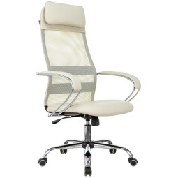 Кресло VB_EChair-655 SL TPU_BG сетка/экокожа бежевый хром