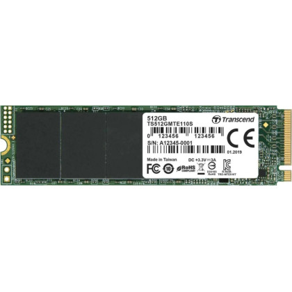 SSD накопитель Transcend MTE110S(TS512GMTE110S),512GB, M.2,NVMe,PCIe 3.0 x4