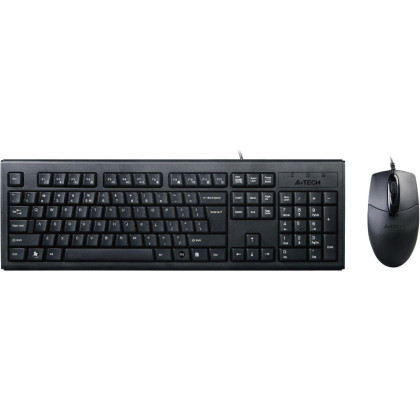 Набор клавиатура+мышь A4Tech KRS-8372 клав:черный мышь:черный USB