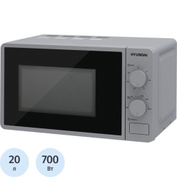 Микроволновая печь Hyundai HYM-M2001 20л. 700Вт серебристый/черный