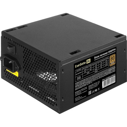 Блок питания ExeGate Bronze 1000PPH ATX, APFC, 80 PLUS Bronze(EX292157RUS)