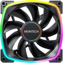 Вентилятор Montech (AX140 PWM BLACK)ARGB 140х140x25 черн. 4-pin Ret