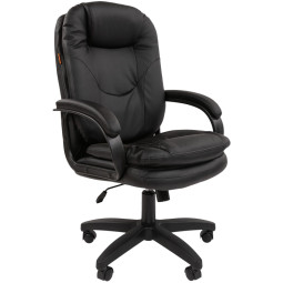 Кресло VT_Chairman 668LT черный пластик, экопремиум черный N