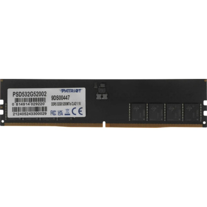 Модуль памяти Patriot DDR5 DIMM 32GB 5200Мгц(PSD532G52002)
