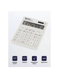 Калькулятор настольный Eleven SDC-444X-WH, 12 разрядов, двойное питание, 155×204×33 мм, белый