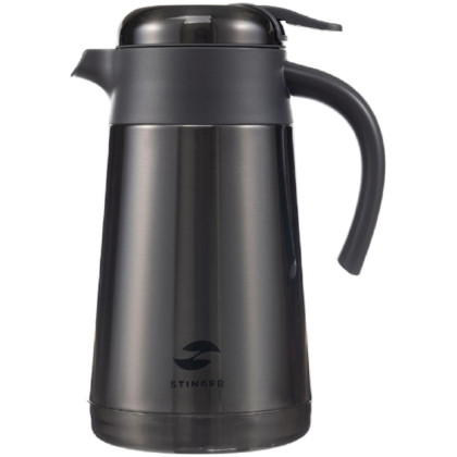 Термос кофейник Stinger 1,6л,нержав сталь,черн, 18x13,6x25,9см,HK-1600-9BLK