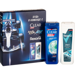 Подарочный набор Clear men Спорт коллекция,200+180мл муж
