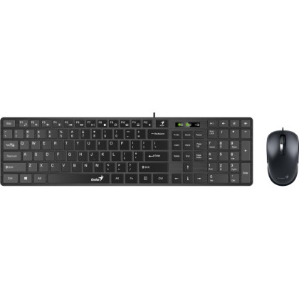 Набор клавиатура+мышь Genius SlimStar C126 (USB), Black      (31330007402)