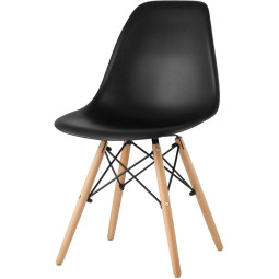 Стул для столовых SG_Eames черный PP, деревянные ножки