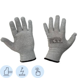 Перчатки защитные антистатич SCAFFA Antistat Контакт PU1350AK-LG нейлон р.7