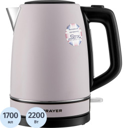 Чайник BRAYER 1082BR,электрический,2200 Вт,1,7л,стальн.корп, VNQ by STRIX
