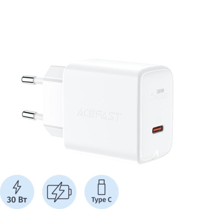 Зарядное устройство Acefast (AF-A21-WH) 30W GaN USB-C белый
