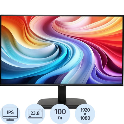 Монитор Acer EK241YGbi (UM.QE1CD.G01)23,8/FHD/IPS/120Hz/250cd/1ms/HDMI/VGA