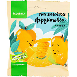 Пастила пастилки Вкусвилл Живые фрукты Манго 35г