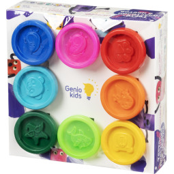 Тесто для лепки Genio Kids 50г х 8цв/наб со штампиками TA1045