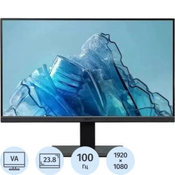 Монитор ACER V247YHbmipxv(UM.QV7EE.H06)23.8/WQHD/IPS/75Hz/300cd/1ms/HDMI/DP
